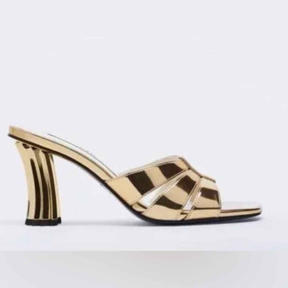 Zara gold sandals